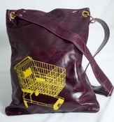 Image of Stabo Cherry Leather Shopper