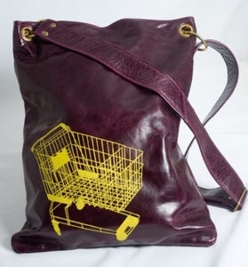 Image of Stabo Cherry Leather Shopper