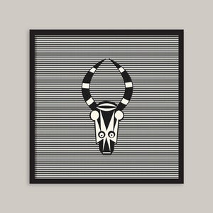 Image of African Ox-head Mask - 20x20cm