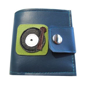 Image of Turntable ) Bifold Wallet With Snap (Plus Zipper) ((Teal))