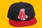 Image of Orchard Snap Back Hat - Blowout Navy/Red