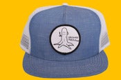 Image of Orchard Snap Back Mesh Hat - Ol' Stumpy Indigo Chambray 