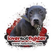 Image of Lover Not Fighter Dog - Red Graphics