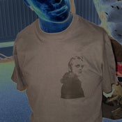 Image of Hand Printed Billie Joe Armstrong of Green Day Tee-Grey