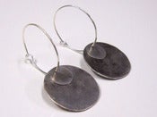 Image of Hammered disc earring with free shipping