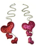 Image of Glitter Heart Drop Necklace 