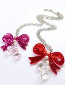 Image of Twinkling Sequins Ribbon Necklace 