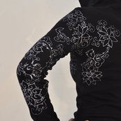 Image of Thorny Tattoo Sleeve Black Hoodie