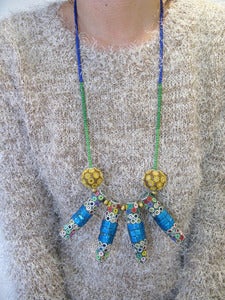Image of Spike Necklace (Blue)