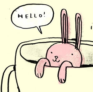 Image of BUNNY IN A COFFEE CUP 