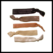 Image of Snow Leopard Hair Ties Five Pack