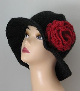 Old Spanish Rose Wide Brim Hat Crochet Pattern PDF 067