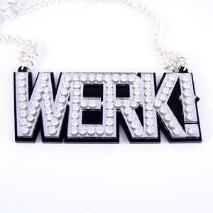 Image of Werk! Crystal Necklace