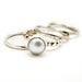 Image of Girl With A Pearl Sterling Silver Stacking Rings