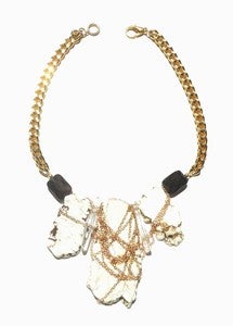 Image of White Turquoise, Amethyst & Crystal Necklace 