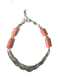 Image of Vintage Bar & Coral Necklace