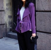 Image of Purple Chiffon Blazer Jacket