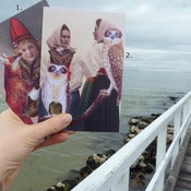 Image of Postcard collage greeting cards - Single