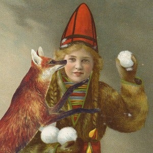 Image of Postcard collage greeting cards - A pair