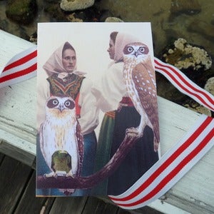 Image of Postcard collage greeting cards - Five of the one kind