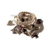Image of LIMITED EDITION ♥ Boho Couture Leather Wrap Bracelet ♥ SILVER