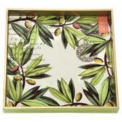 Image of Olive Grove Square Decoupage Wooden Tray