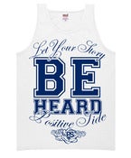 Image of Let Your Story Be Heard Tank Top (Blue Ink)