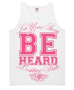 Image of Let Your Story Be Heard Tank Top (Pink Ink)