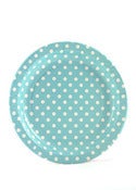 Image of Blue Polka Dot Paper Plates