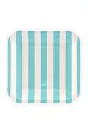 Image of Candy Stripe Blue Party Plates
