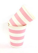 Image of Pink Candy Stripe Party Cups