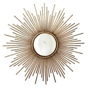 Image of Sunburst Antiqued Gold Wall Mirror