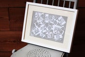 Image of 'Cameras' framed papercut by Hannah Greenwood.