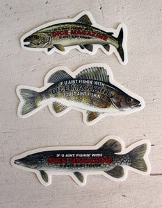 Image of DICE GONE FISHIN' STICKER PACK