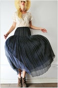 Image of Best Navy & Beige Polka Dot Maxi Skirt