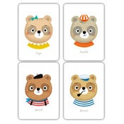 Image of Lot de 4 cartes postales "Ours"