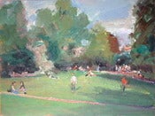 Image of Daisy Hardcastle Malcolm ludvigsen  'Paintings by the renowned York oil painter,   His plein-air lan