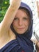 Image of ECO-HOODIE SCARF-Blue Velvet 