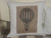 Image of Antique Style Hot Air Balloon Cushion Cover