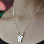 Image of Sterling Silver Mini Carry Monster Necklace