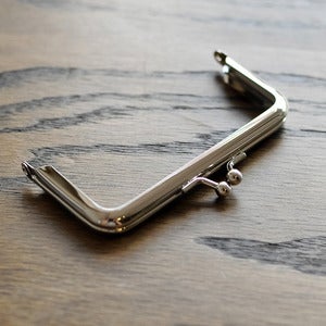 Image of Purse Frame : Nickel : 4" x 2" Rectangular