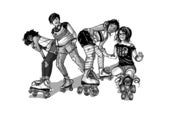 Image of Roller Derby Girls Print
