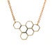 Image of Honeycomb Necklace in Vintage Brass