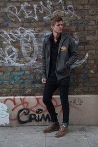 Image of STERLING PREMIUM ZIPPER HOODIE (CHARCOAL)