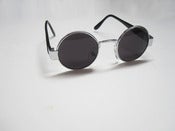 Image of Round SUNGLASSES Silver Frame