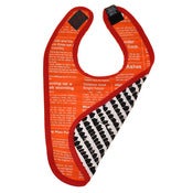 Image of Orange News Print Bib