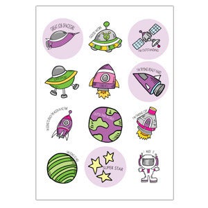 Image of To Infinity Space Girl Stickers