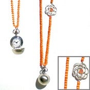 Image of Citrus Turquoise Silk Strung Fob Neckpiece
