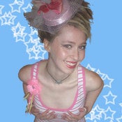 Image of Pink 'N' White Candy Slash Back Top w/ Poppy Detail