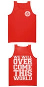 Image of We Will Overcome This World Tank Top (Red)